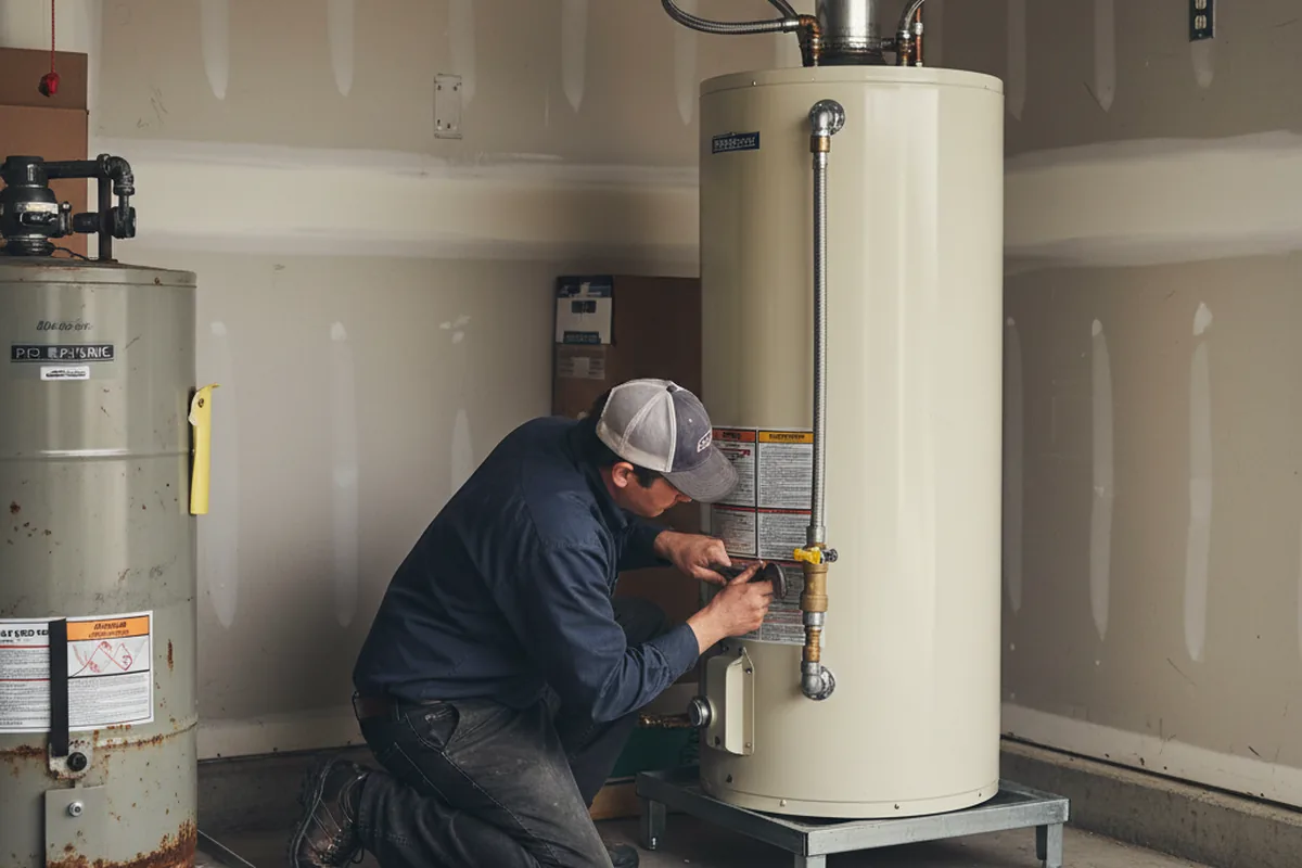 Water heater and shutoff valve replacement in Washington Boro